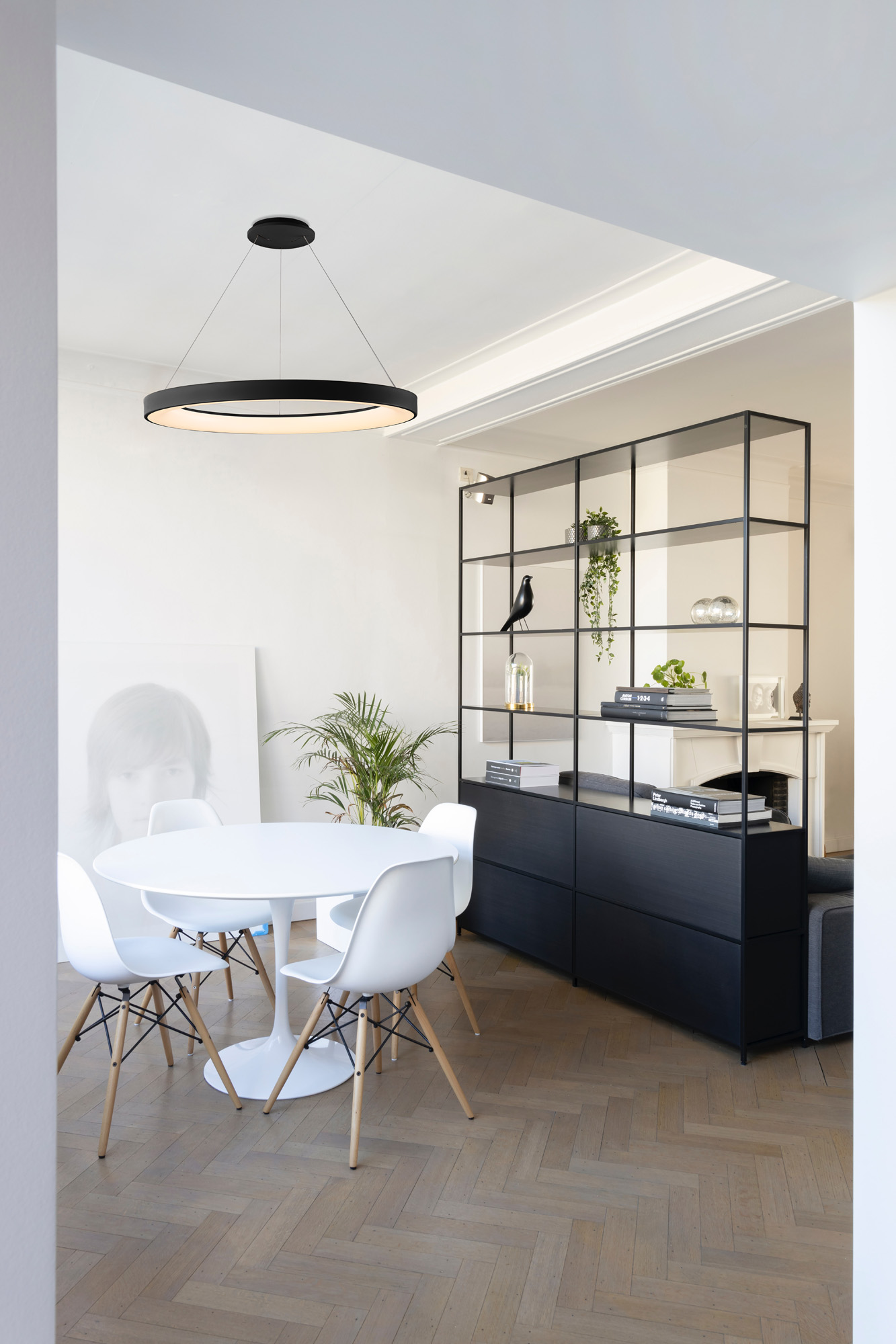Niseko Black Ceiling Lights Mantra Fusion Ring Pendants